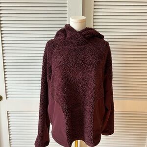 Nike Maroon Sherpa Cowl Neck Sweater